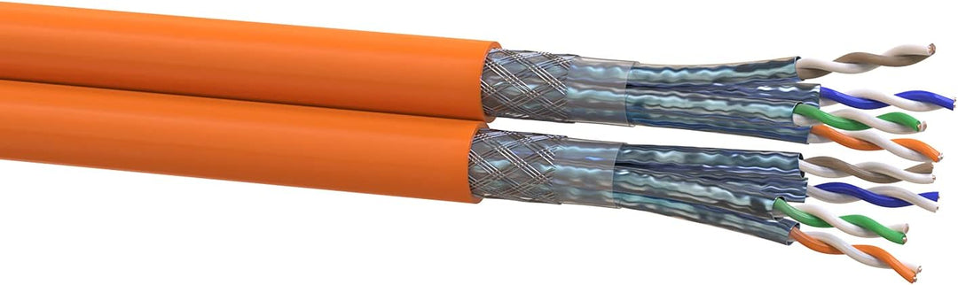 CAT7 Duplex Kabel 50m Verlegekabel Netzwerkkabel CAT 7 Twin LAN Installationskabel SFTP PIMF Netzwer