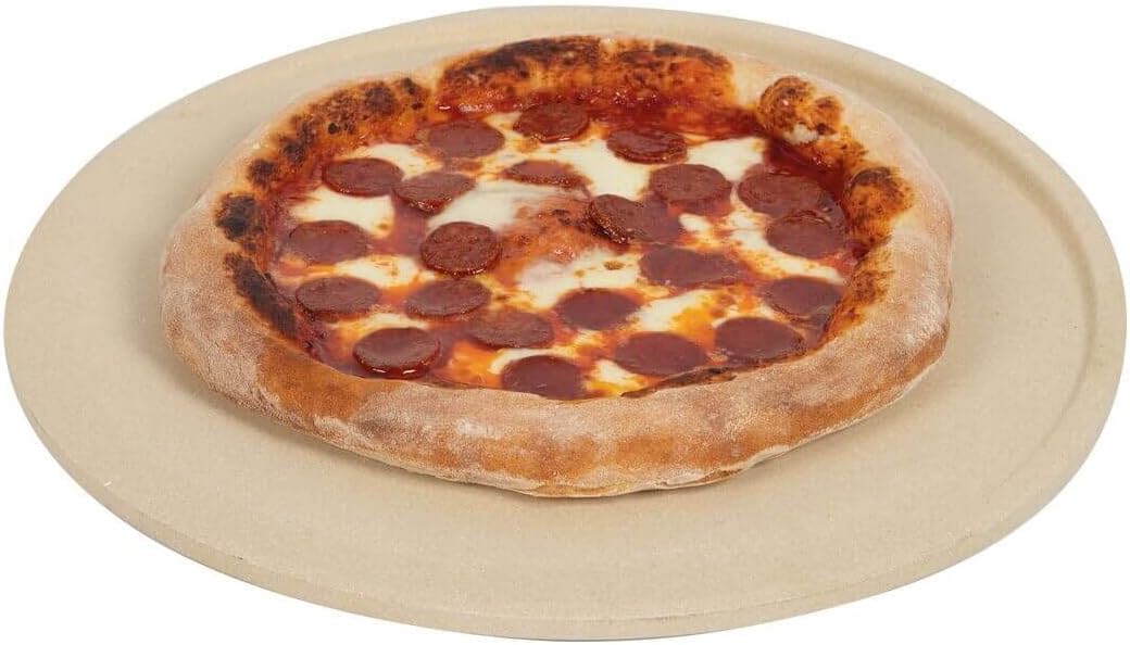 Boska Pizzastein Deluxe L/Für Backofen und Grill/Pizzen in Steinofenqualität/Schöner erhöhter Rand/C