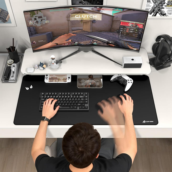 ATTACK SHARK CM02PRO E-Sport-Gaming-Mauspad, strapazierfähiges, grossformatiges Mauspad mit wasserab
