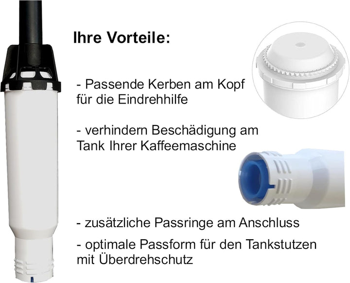 10x Wasserfilter HW-005 - Ersetzt Krups F088 &amp; Melitta