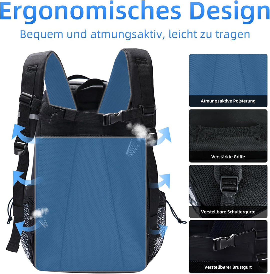 Camping Kühlrucksack,24L Kapazität Isolierter Picknickrucksack, Wasserdichter Rucksack-Kühler Auslau