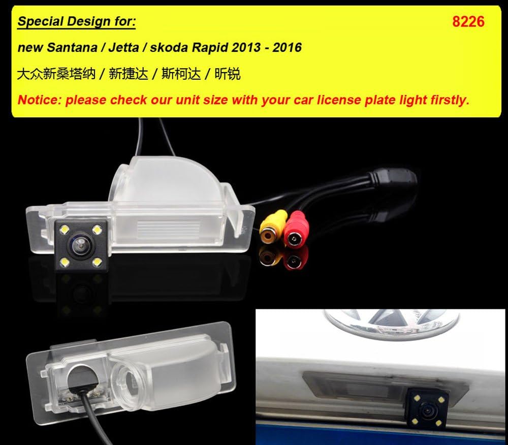 Universal Auto Rückfahrkamera Farbkamera Einparkkamera mit 4IR Nachtsicht und 170° Winkel für Rückfa