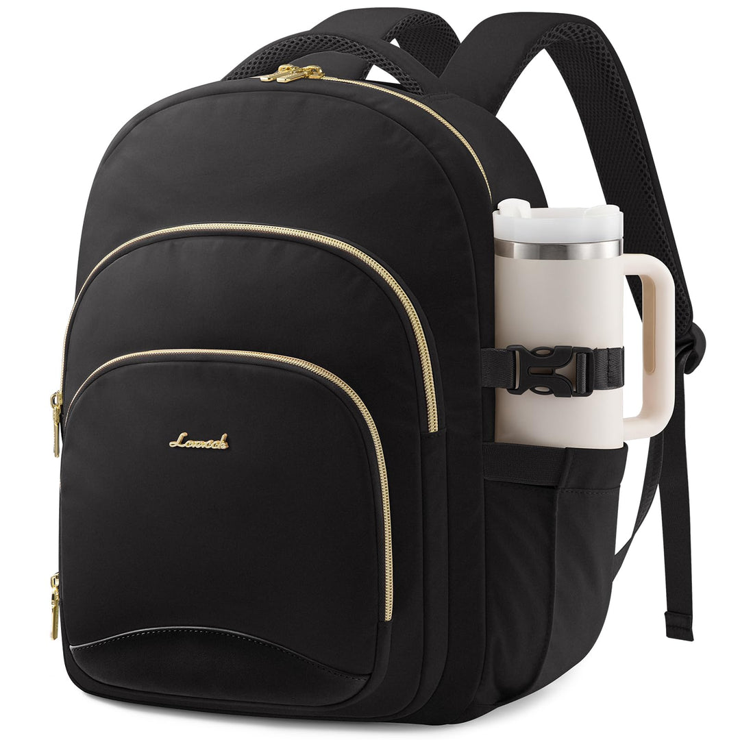 LOVEVOOK Rucksack Damen, 15,6 Zoll Laptop Schulrucksack Wasserdicht, Schultasche Teenager Backpack W