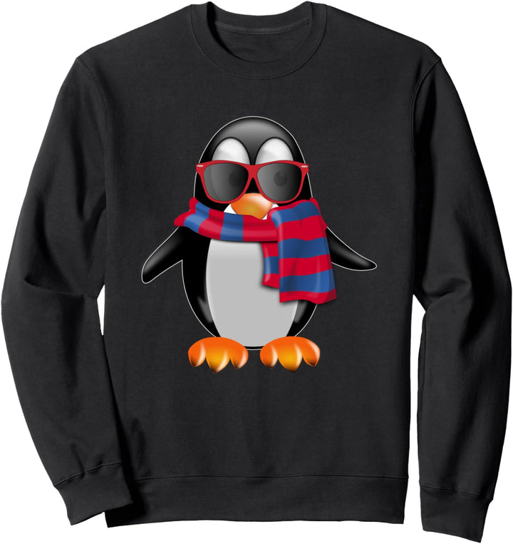 Niedlicher Pinguin mit Schal Geschenk-Idee Sweatshirt