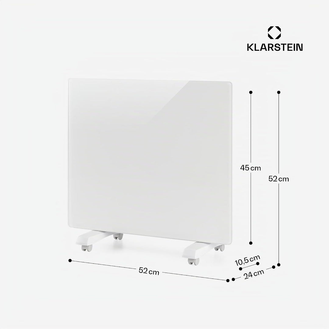 Klarstein Elektroheizung, Konvektor-Heizung mit Bodenrollen, Mobile Elektroheizung Energiesparend, S