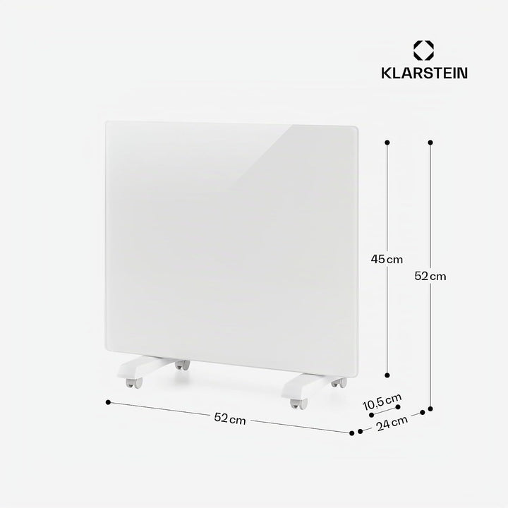 Klarstein Elektroheizung, Konvektor-Heizung mit Bodenrollen, Mobile Elektroheizung Energiesparend, S