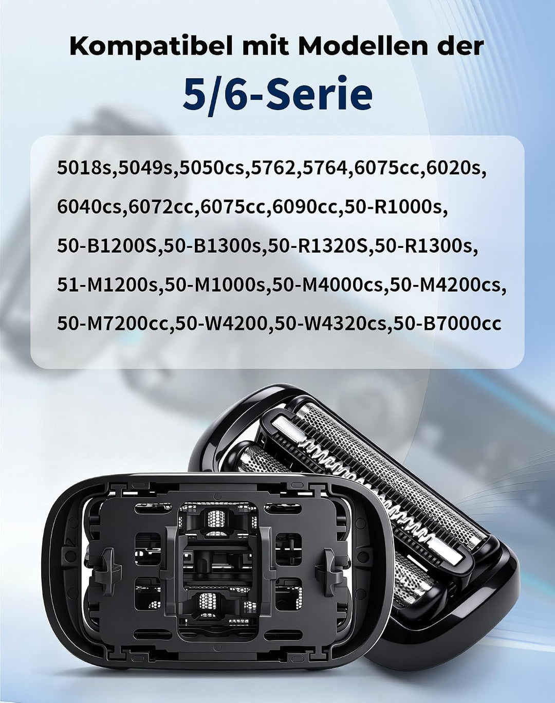 2 Stück 53B Scherkopf Kompatibel mit Series 5 &amp; 6 Rasierer Herren