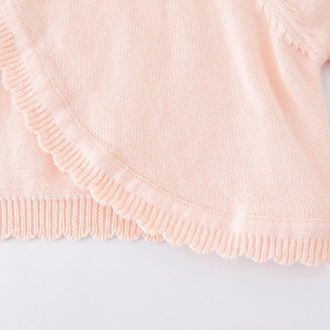 Strickjacke Mädchen Kinder Basic Bolero Kommunion Cardigan Bolero Jäckchen Lange Ärmel Mädchen 