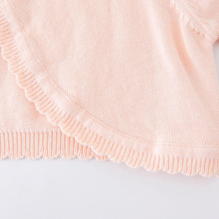 Strickjacke Mädchen Kinder Basic Bolero Kommunion Cardigan Bolero Jäckchen Lange Ärmel Mädchen 