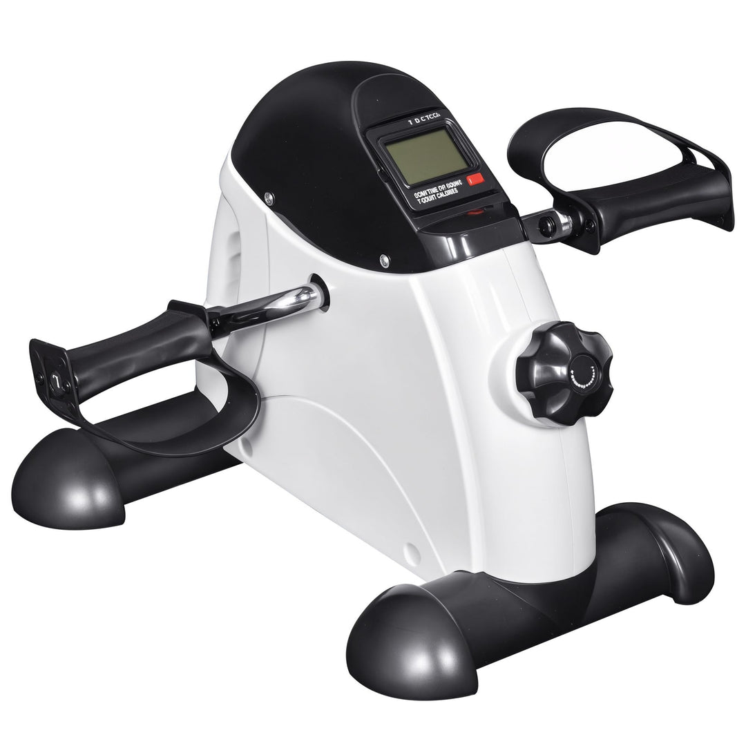 HOMCOM Mini Heimtrainer Fitnessbike Pedaltrainer mit LED Display 5 Modelle Arm und Beintrainer Fitne