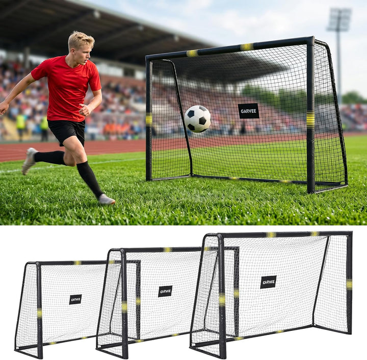 Garvee Fussballtor 180 cm für Kinder und Erwachsene, Stahlrahmen mit Vollständiger Pulverbeschichtun