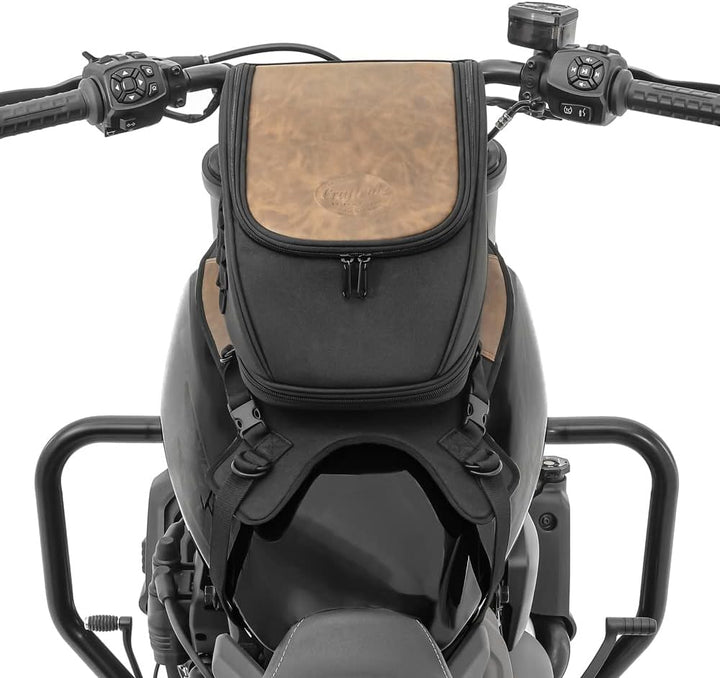 Motorrad Vintage Tankrucksack 9-13L mit Befestigungsystem Base Craftride
