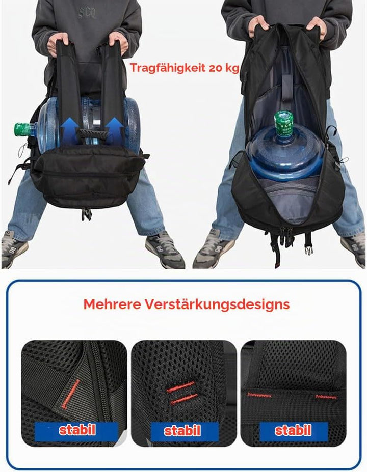 60L 80L Gross Reiserucksack Herren,Erweiterbar Handgepäck Rucksack,Wasserdichter 17-Zoll Laptoptasch