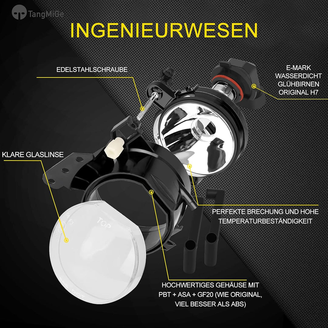 TangMiGe Nebelscheinwerfer für BMW (E90 E91 E46 E60 E61 E63 E64 E83) 3er 5er 6er X3, 01/2003-12/2012