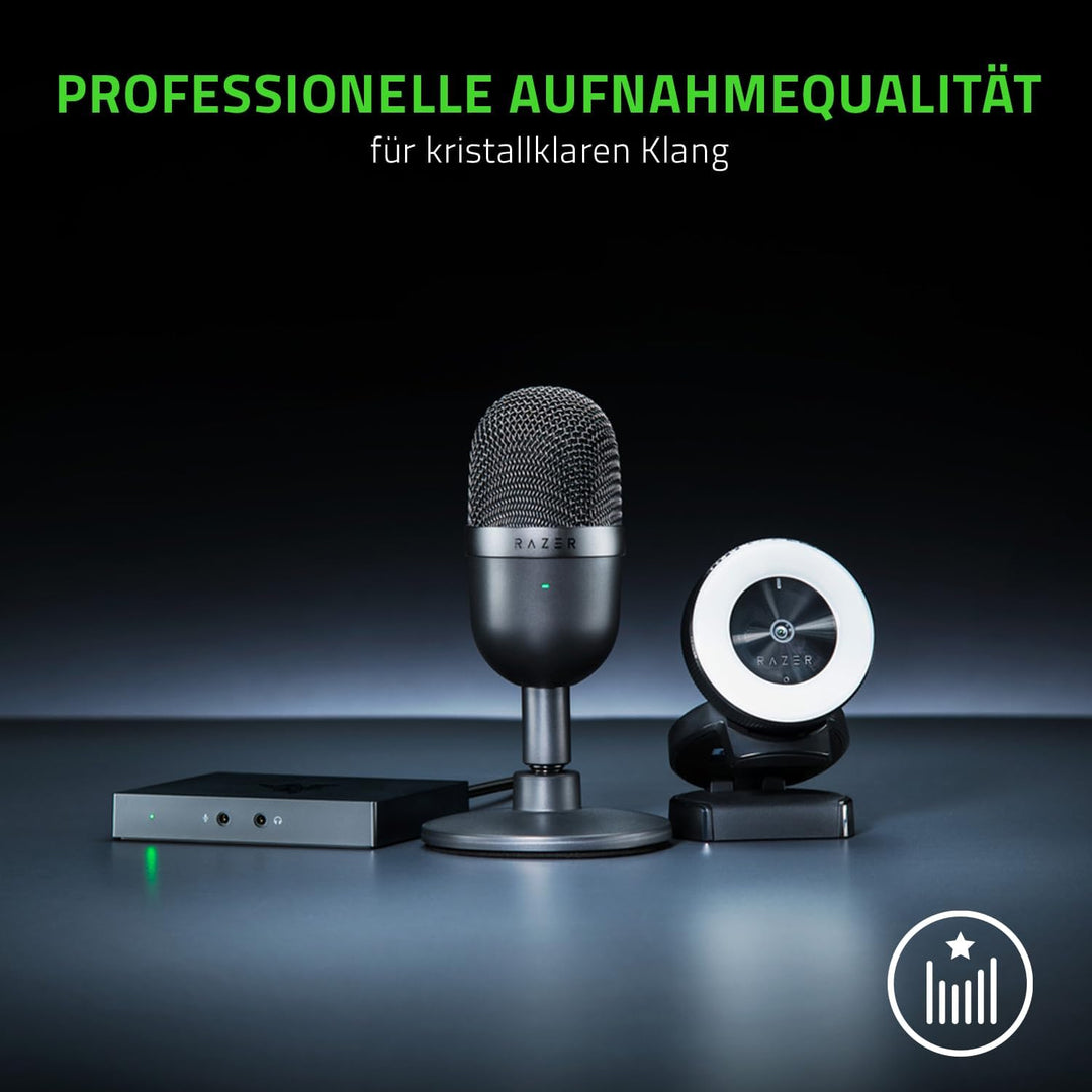 Razer Seiren Mini - USB Kondensator-Mikrofon für Streaming (Kompakt mit Supernieren-Richtcharakteris