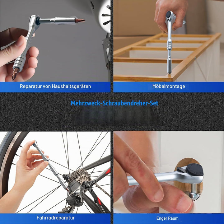 Mini-Ratschenschraubendreher,Winkel Schraubendreher,Schrauberbit und Ratschen-Set(Phillips, Schlitz,