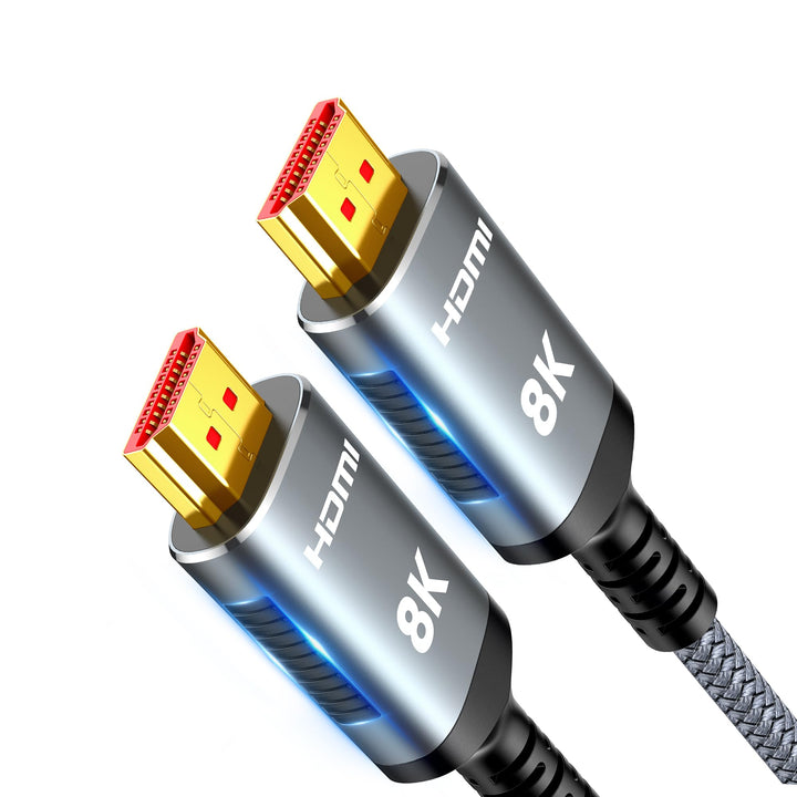 Highwings 8K HDMI Kabel 7.5Meter, HDMI 2.1 Kabel 48Gbps Ultra Highspeed Grau 7.5m, Grau 7.5m