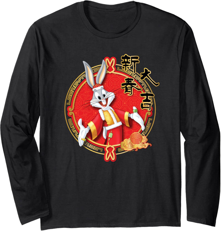 Looney Tunes Bugs Bunny Circle New Year Langarmshirt