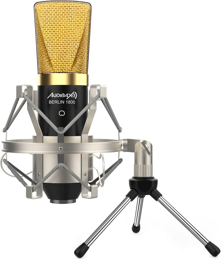 Audibax Berlin 1800 Gold Pack Micrófono Studio Gran Diafragma