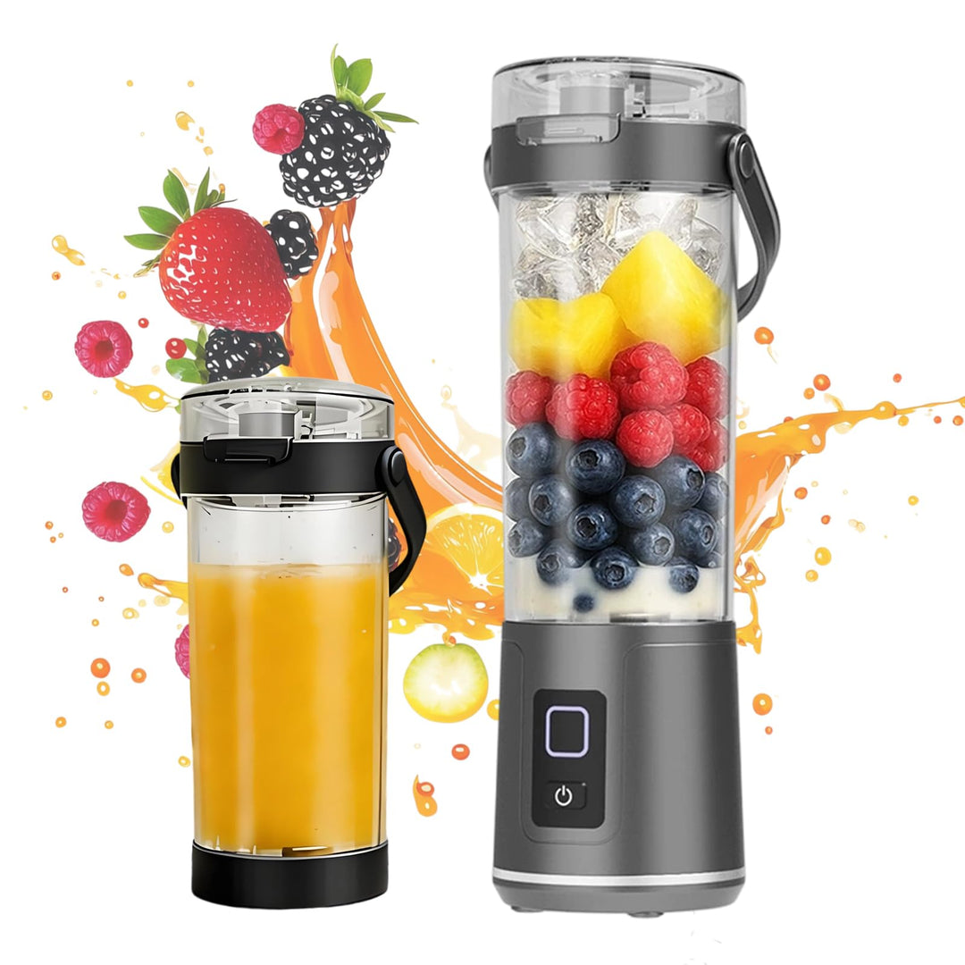 Tragbarer Mixer to go &amp; Smoothie Maker,600ml Mini Standmixer mit 12 Klingen,BPA-freier Becher mit Au