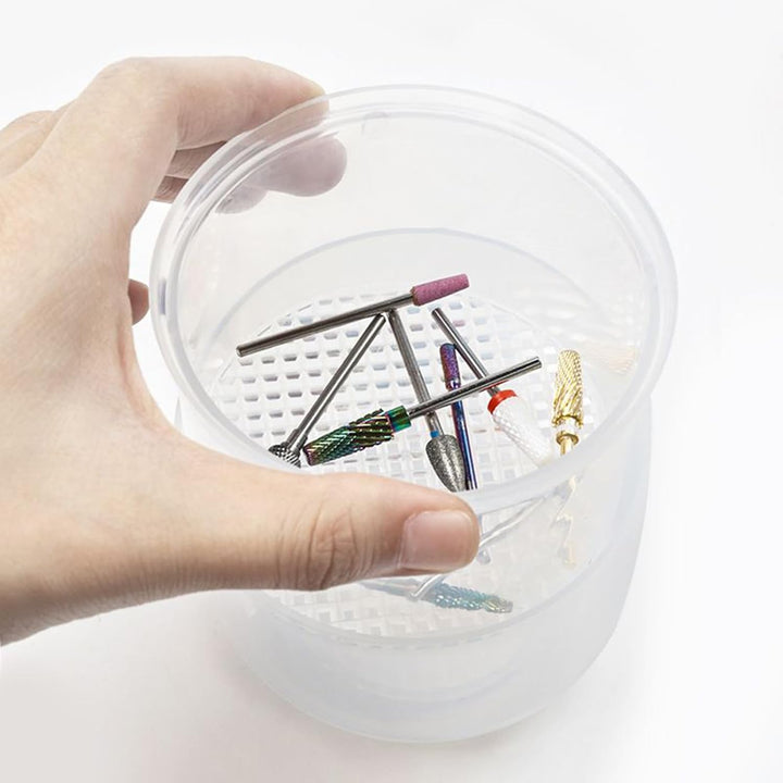 Nagelwerkzeug-Box - Reinigungsbox Für Nagelbohrer-Bits | Tragbare Hygienebox Für Reisen Maniküre Zub