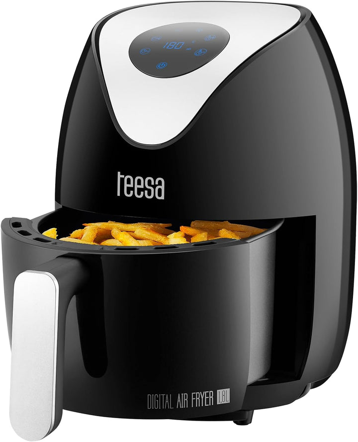 TEESA DIGITAL AIR FRYER 1.8L fettfreie Fritteuse, Schwarz
