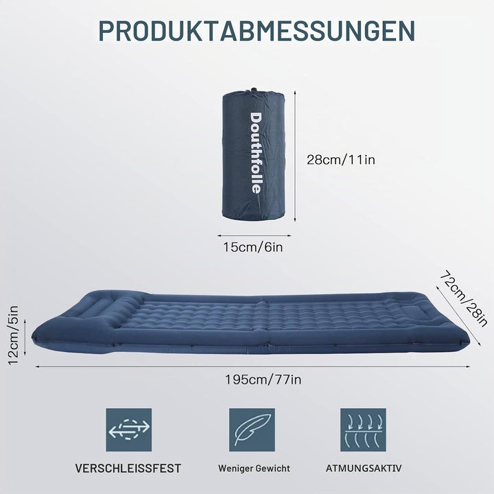 Isomatte für Camping, extra dick 12,7 cm, mit integrierter Fusspumpe Super King, Super King