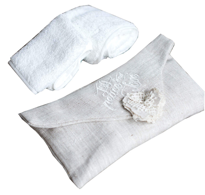Blanc Mariclo – Tasche mit 3 kleinen Servietten, 30 x 30 cm