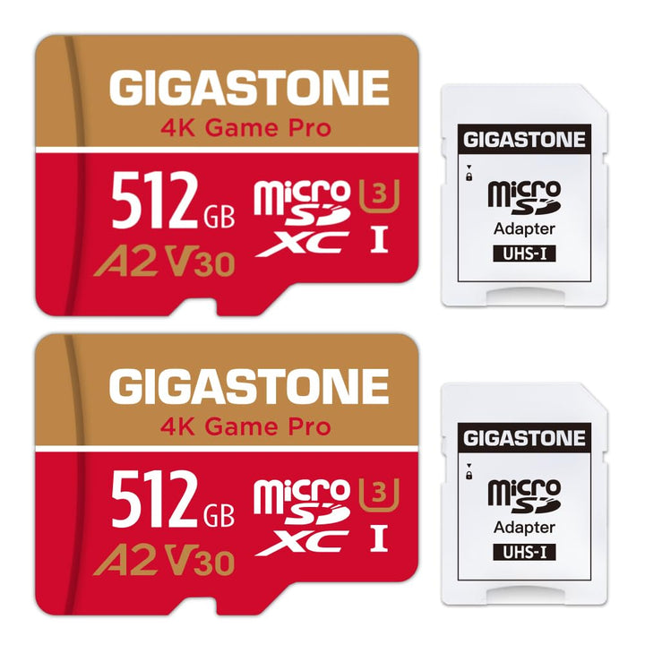 Gigastone 32GB Pro+ Micro SD Card U3 MLC 4K up to 95/90 MB/s R/W Memory + SD Card Adapter [Professio