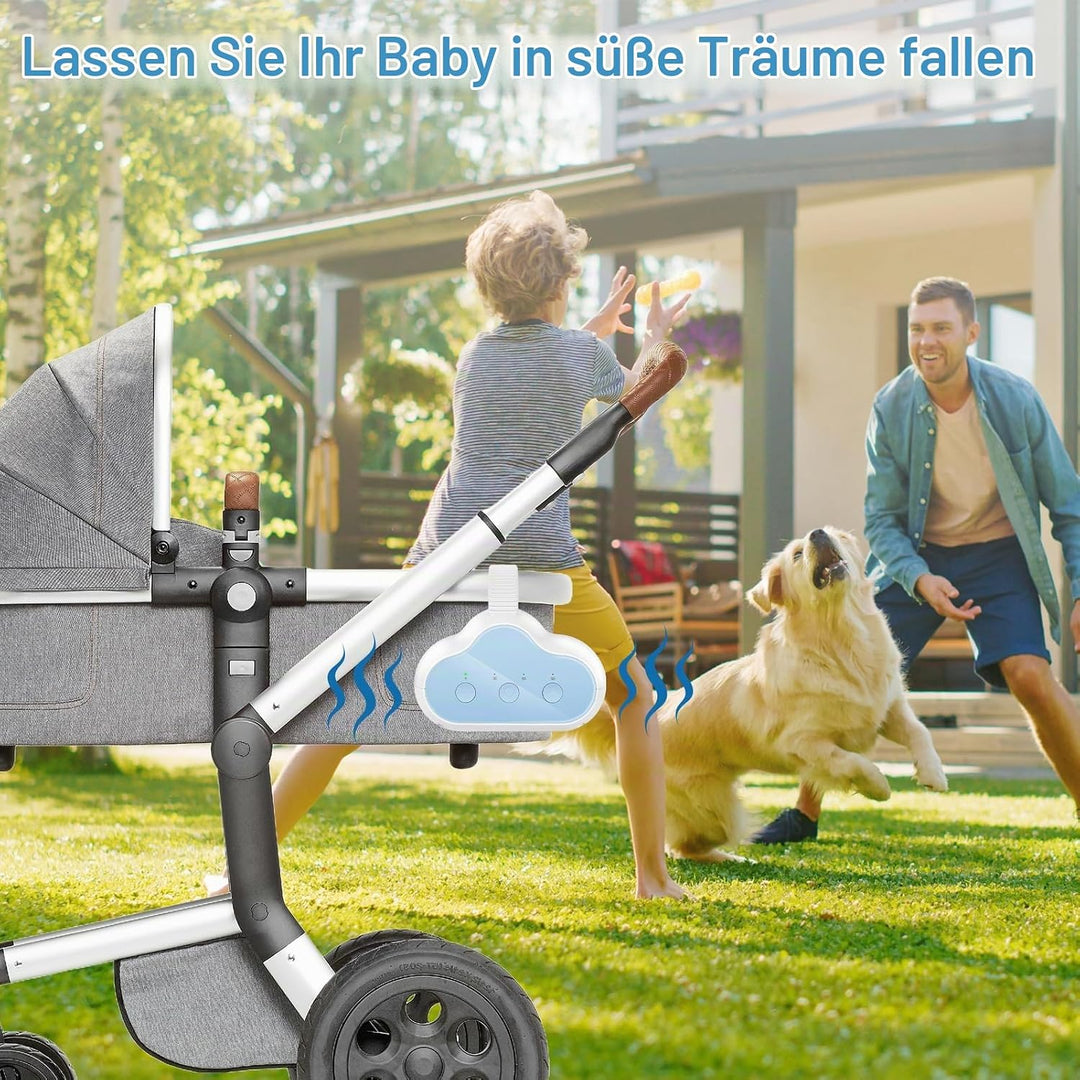 Kinderwagenschaukler, Kinderwagen Rüttler Mit 30, 60, 90 Min Timer, 3 Einstellbare Schaukelintensitä