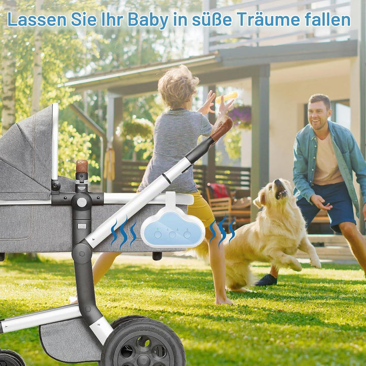 Kinderwagenschaukler, Kinderwagen Rüttler Mit 30, 60, 90 Min Timer, 3 Einstellbare Schaukelintensitä