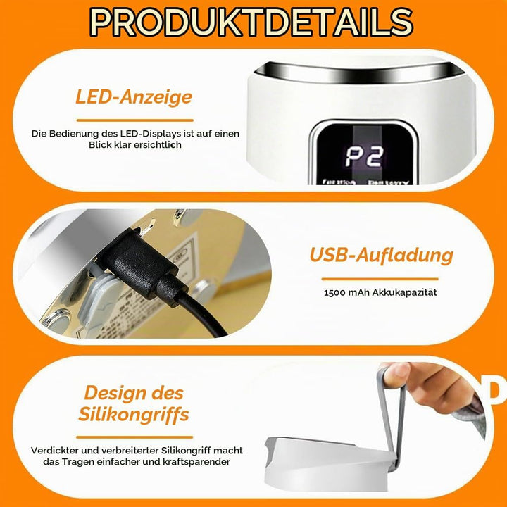 Tragbarer Mixer Smoothie Maker To Go, 450ml Portable Blender, USB Wiederaufladbarer Mini Mixer To Go