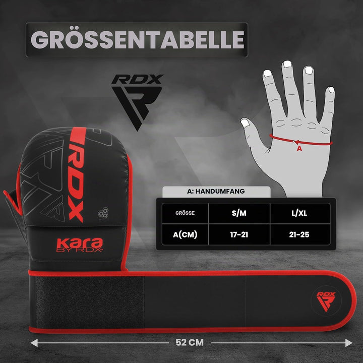RDX MMA Handschuhe für Kampfsport Grappling Training, Maya Hide Leder Kara Sparring Handschuhe, Punc