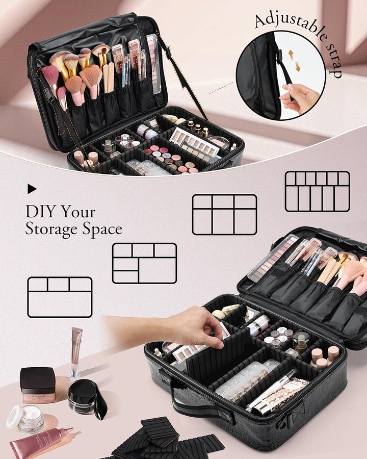 Joligrace Make up Tasche Grosse Kosmetiktasche Professionelle Schminktasche Damen Make up Koffer Kos