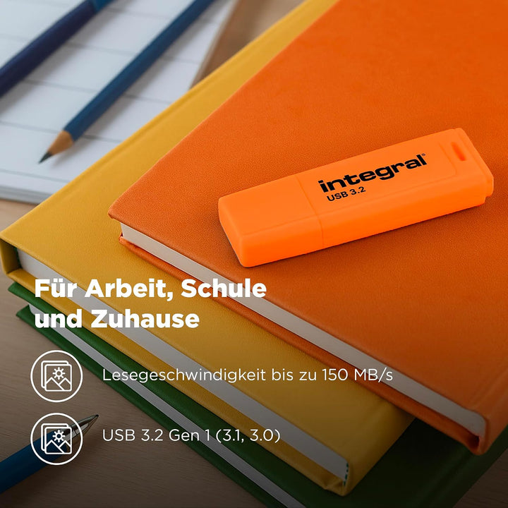 Integral 64GB Neon Pink USB 2.0 Flash-Laufwerk USB - C 3.0 32GB Black/Orange/Blue, USB - C 3.0 32GB