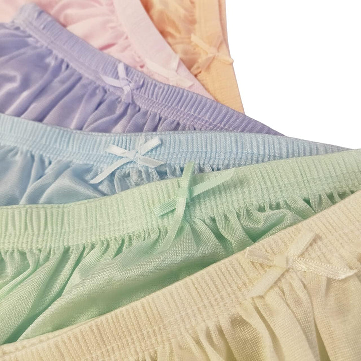 Littledream 6 Stück Vintage Plus Size 3XL durchscheinende transparente Seide Nylon Pantys Herren Dam
