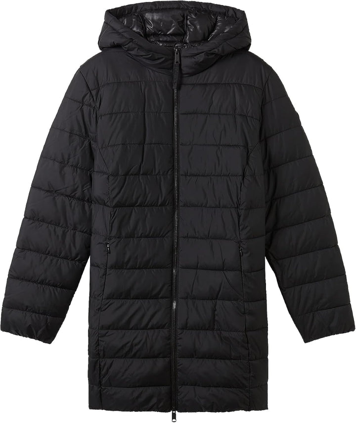 TOM TAILOR Damen 1038990 Lightweight Steppmantel (1er Pack) 44 14482 - Deep Black, 44 14482 - Deep B