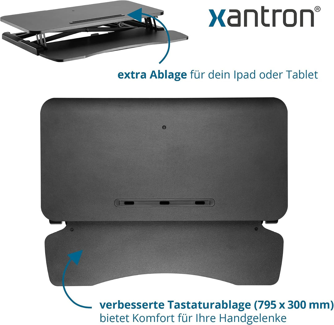 Xantron Schreibtischaufsatz höhenverstellbar mit Gasdruckfeder