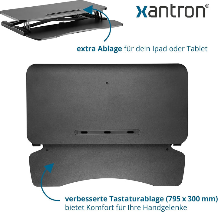 Xantron Schreibtischaufsatz höhenverstellbar mit Gasdruckfeder