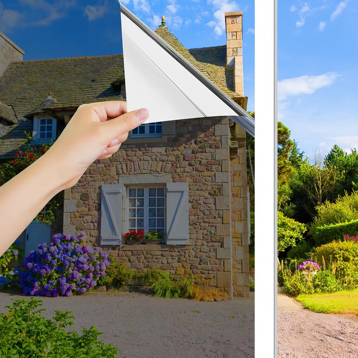 Sonnenschutzfolie Fenster Spiegelfolie Hitzeschutzfolie 60x200 cm | Fensterfolie von innen durchsich