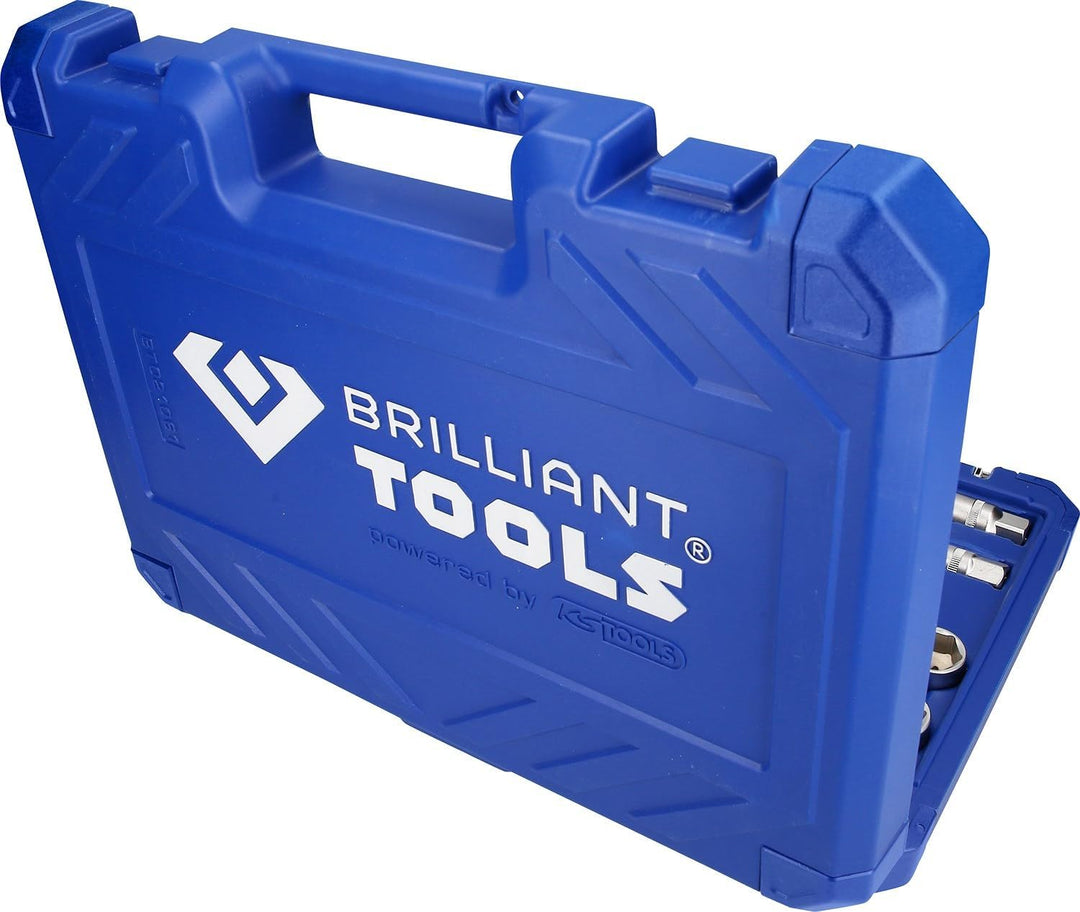 BRILLIANT TOOLS BT021061 3/8 Zoll Steckschlüssel-Satz, 61-tlg [Powered by KS TOOLS]