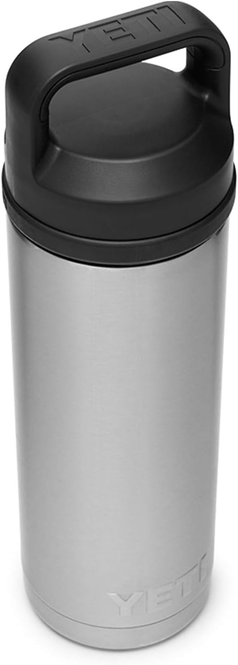 YETI Rambler 530 ml Flasche, vakuumisoliert, Edelstahl mit Trinkdeckel, Edelstahl Rostfrei, Silber