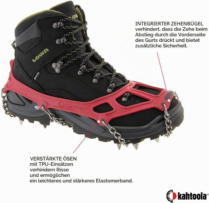 Kahtoola Microspikes Footwear Traction – 2015/16 rot L, rot L