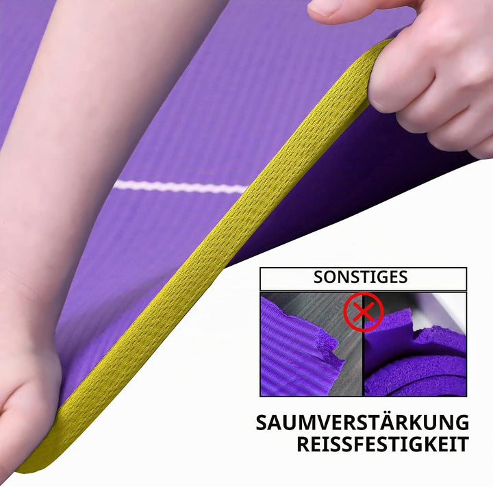 PROIRON Gymnastikmatte, Turnmatte für Zuhause mit Tragegurt Trainingsmatte Rutschfest, Yoga Matte Di