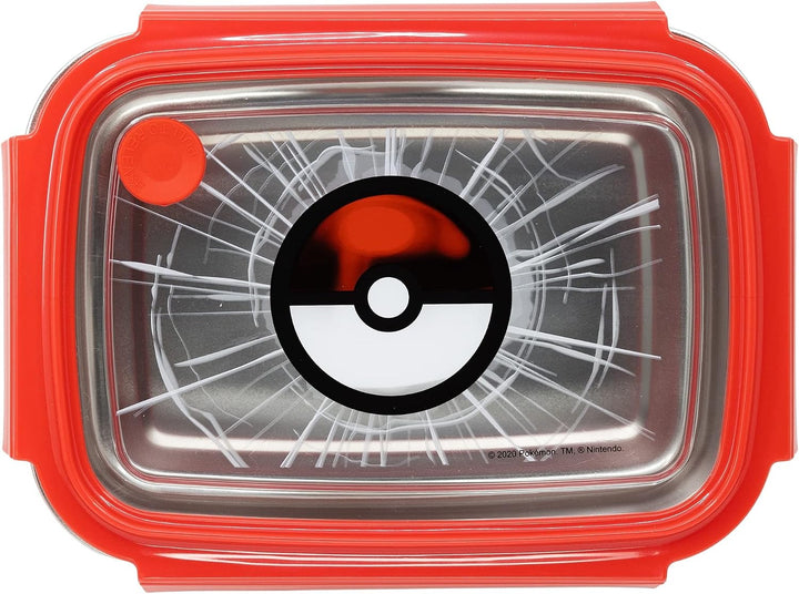 Stor Brotdose Edelstahl Für Kinder Und Erwachsene - 1020 ml Pokemon, Einfarbig