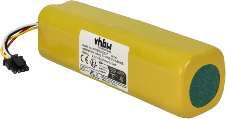 vhbw 1x Akku kompatibel mit Xiaomi Roborock Sweep One S55, Sweep One S50, Sweep One S51, SDJQR03RR,