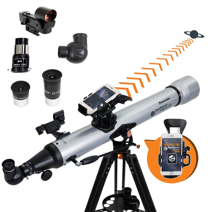 Celestron 22451 StarSense Explorer LT80AZ Smartphone-App-fähiges Dobson-Tischteleskop mit StarSense-