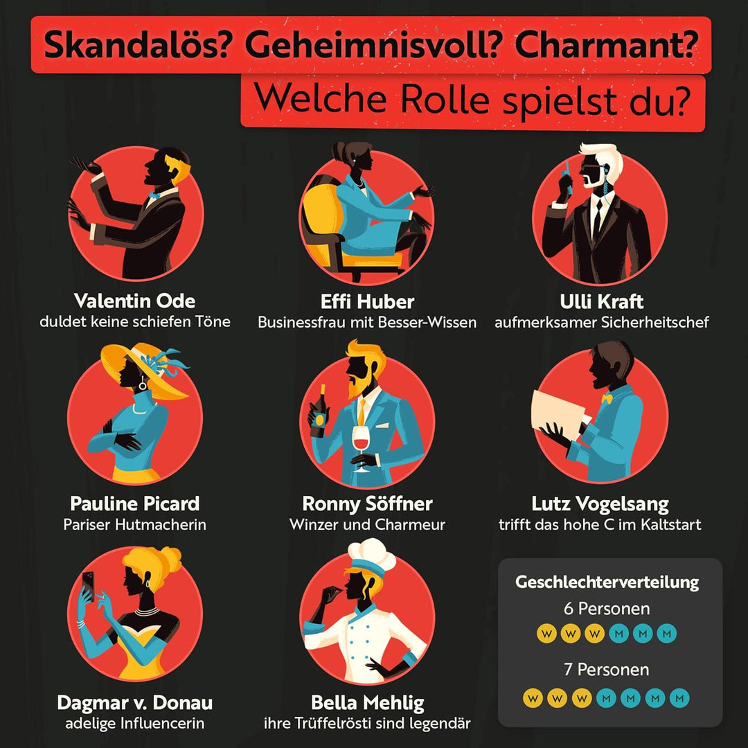 Gourmet Criminelle® Krimidinner für zuhause | 6 bis 8 Personen | Mysteriöser Mordfall für Deine Dinn