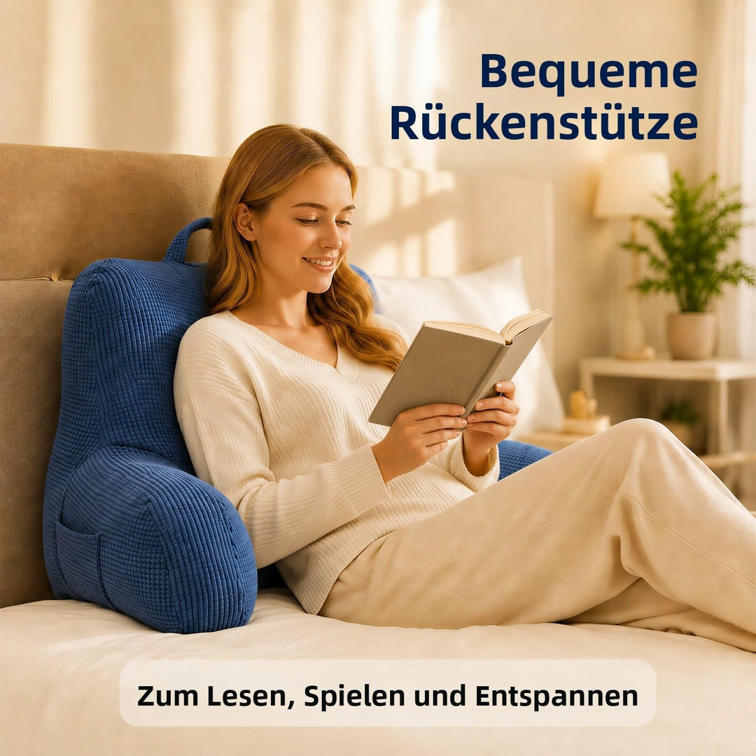 Lesekissen für Bett und Sofa, Sitzkissen mit Rückenlehne für Fernsehen Lesen Handy Spielen und Zocke