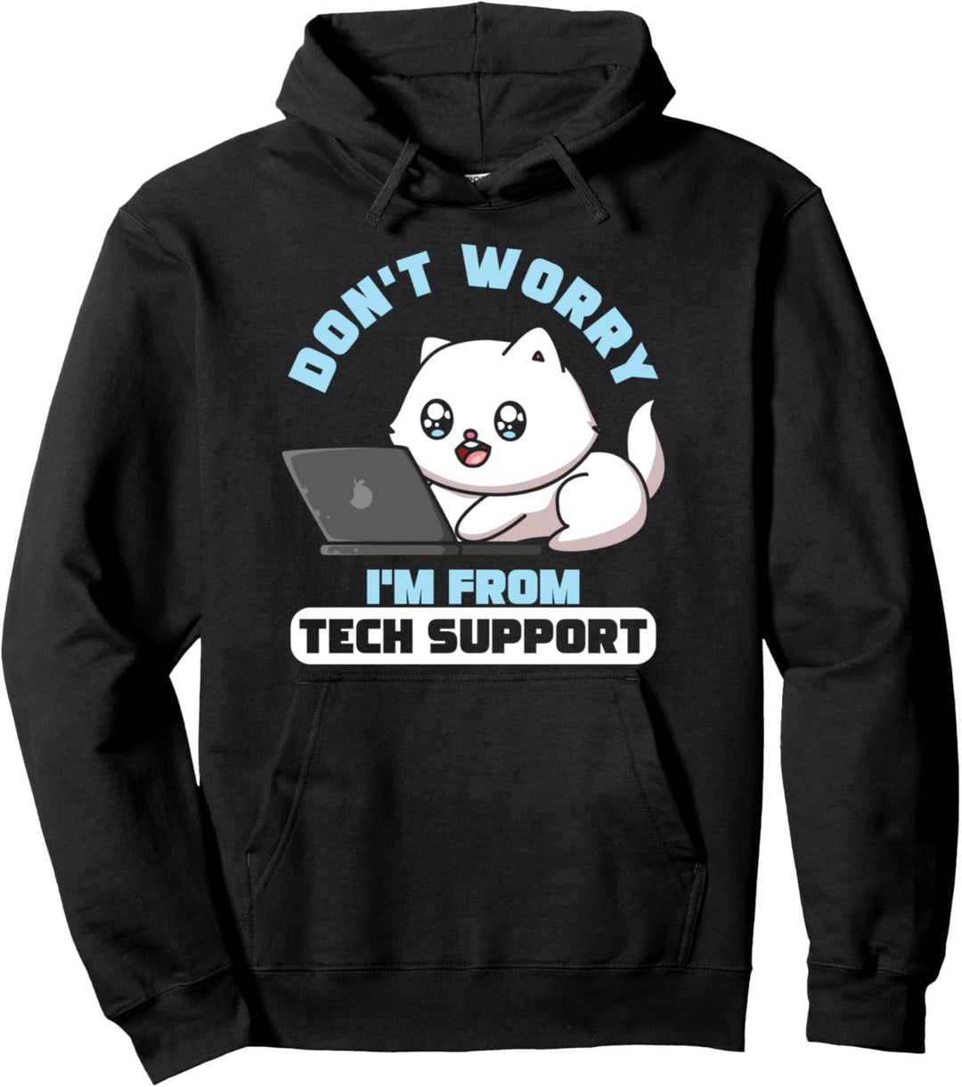 Tech Support Cat Kitten Kundendienst Computer Programmierer Pullover Hoodie
